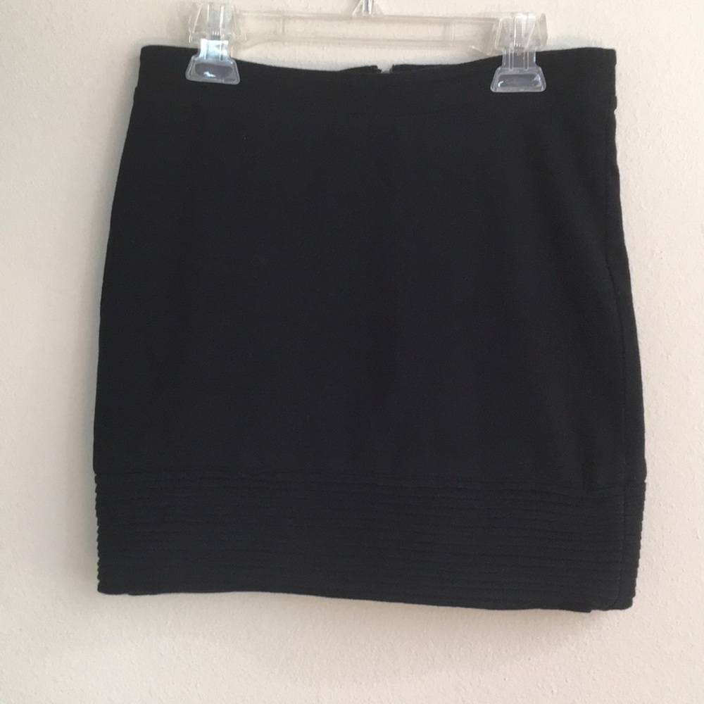 Black mini skirt